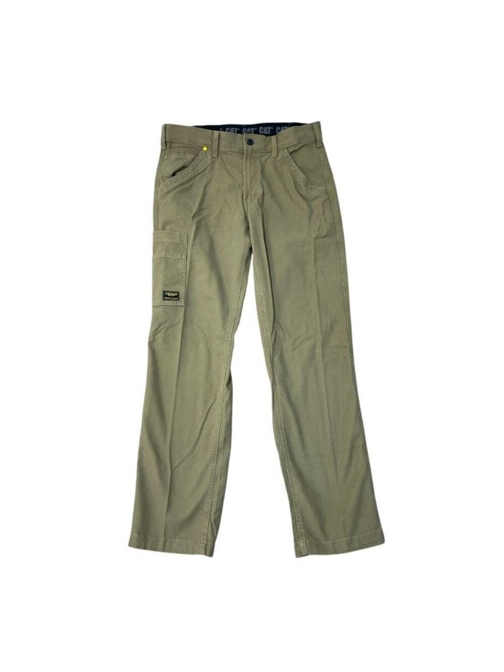 NWT CAT Men's 32x32 Utility Cargo Pants Brown Canvas Durable Workwear